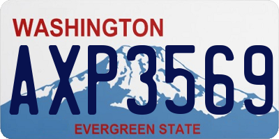 WA license plate AXP3569