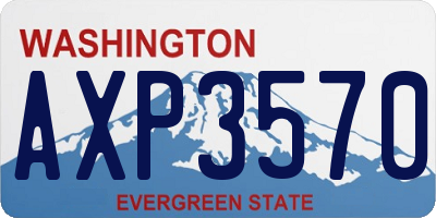 WA license plate AXP3570