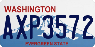 WA license plate AXP3572