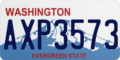 WA license plate AXP3573