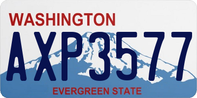 WA license plate AXP3577