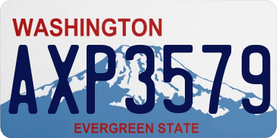 WA license plate AXP3579
