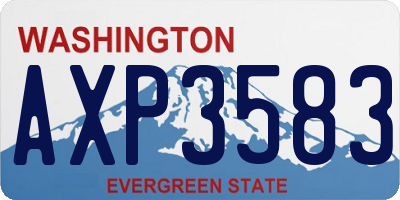 WA license plate AXP3583