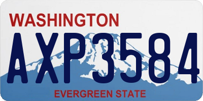 WA license plate AXP3584
