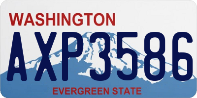 WA license plate AXP3586