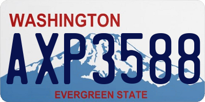 WA license plate AXP3588