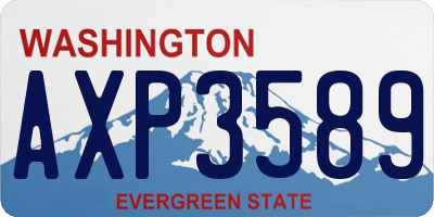 WA license plate AXP3589