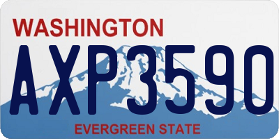 WA license plate AXP3590