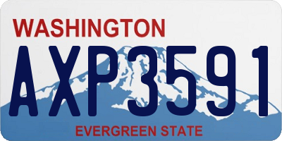 WA license plate AXP3591