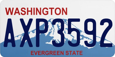WA license plate AXP3592