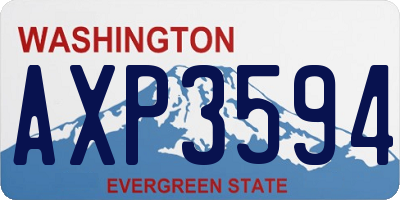 WA license plate AXP3594