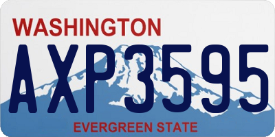 WA license plate AXP3595
