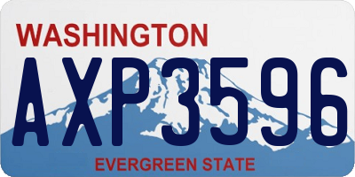 WA license plate AXP3596
