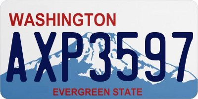 WA license plate AXP3597