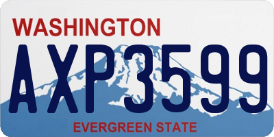 WA license plate AXP3599