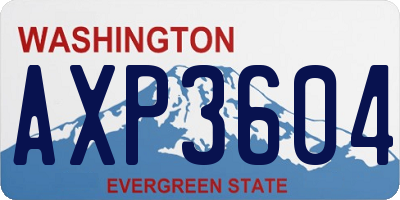 WA license plate AXP3604