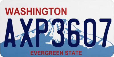 WA license plate AXP3607