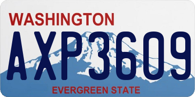 WA license plate AXP3609