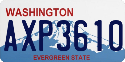 WA license plate AXP3610