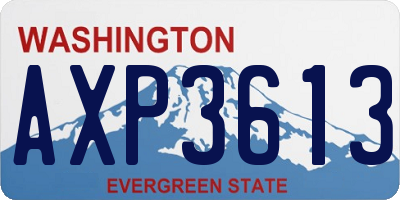 WA license plate AXP3613