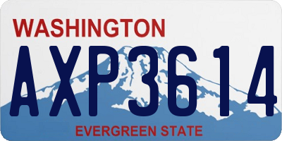 WA license plate AXP3614