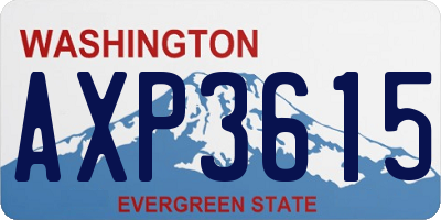 WA license plate AXP3615