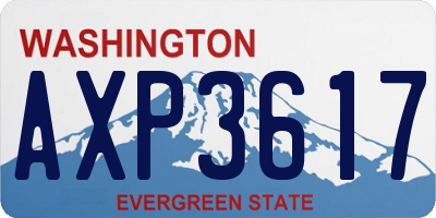WA license plate AXP3617