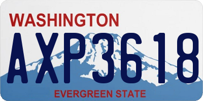 WA license plate AXP3618