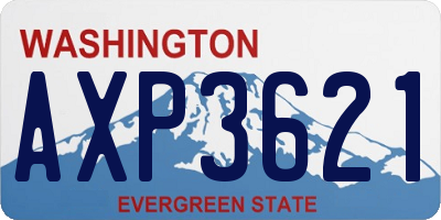 WA license plate AXP3621