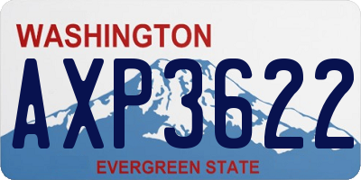WA license plate AXP3622