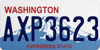 WA license plate AXP3623