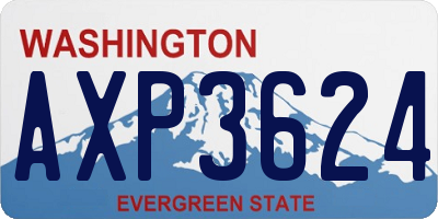 WA license plate AXP3624