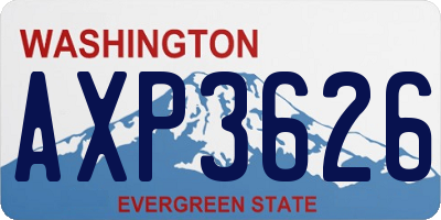 WA license plate AXP3626