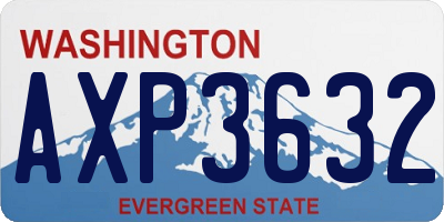 WA license plate AXP3632