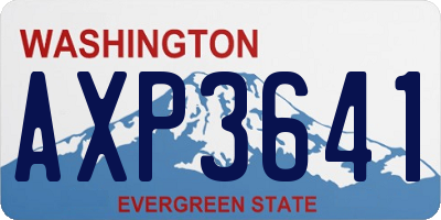 WA license plate AXP3641