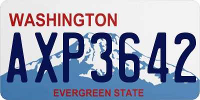 WA license plate AXP3642