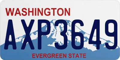 WA license plate AXP3649