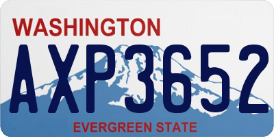 WA license plate AXP3652