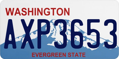 WA license plate AXP3653