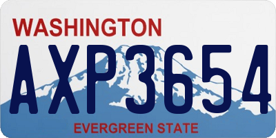 WA license plate AXP3654