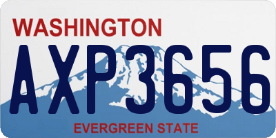 WA license plate AXP3656