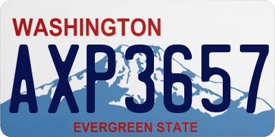 WA license plate AXP3657