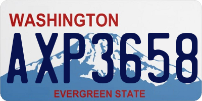 WA license plate AXP3658