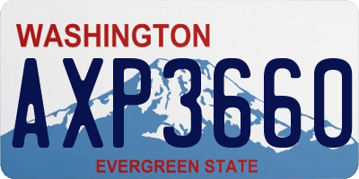 WA license plate AXP3660