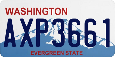 WA license plate AXP3661