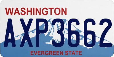 WA license plate AXP3662