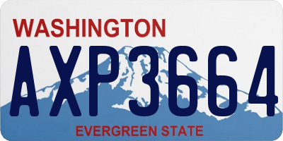 WA license plate AXP3664