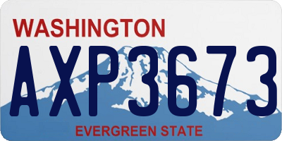 WA license plate AXP3673