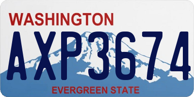 WA license plate AXP3674