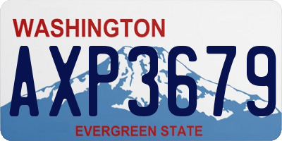 WA license plate AXP3679